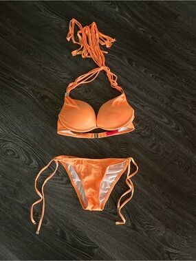 Victoria's Secret Orange Push-Up Bikini Set